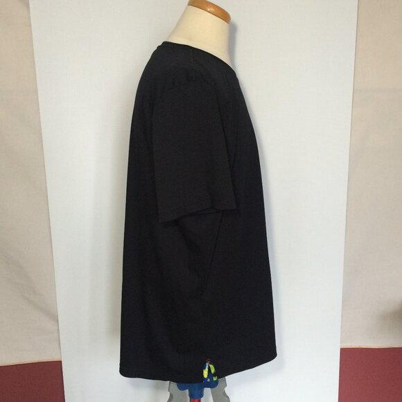 Au Noir Mens Black T-Shirt Sz 7 (3XL) Short Sleeve Mercerised Pima Cotton Logo - Picture 5 of 9